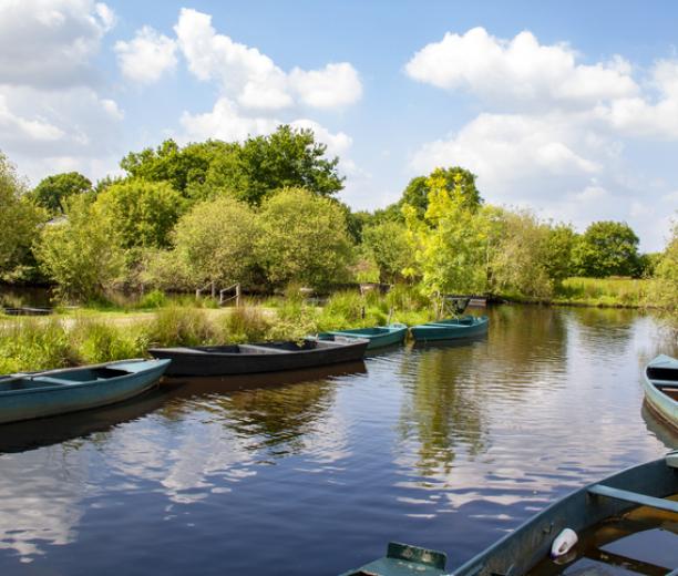 lac avec canoés sur le côté - hotel la baule escoublac